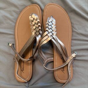 American Eagle Outfitters Women's Brown Strappy Sandals